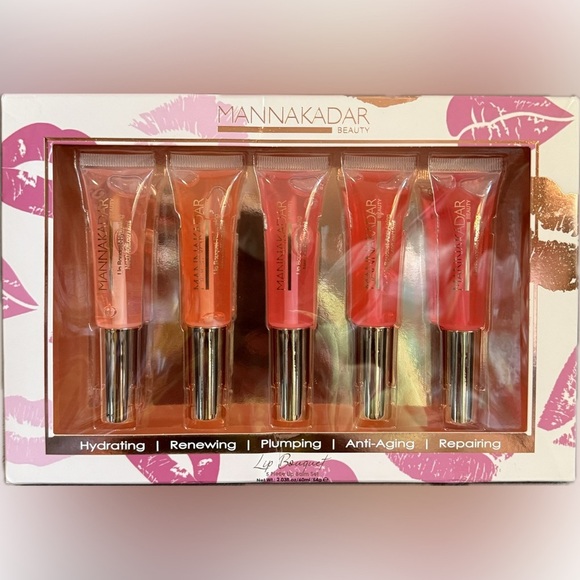 🩷MANNAKADAR🩷Lip Bouquet 5 Piece Lip Balm Set/NIB - Picture 1 of 2